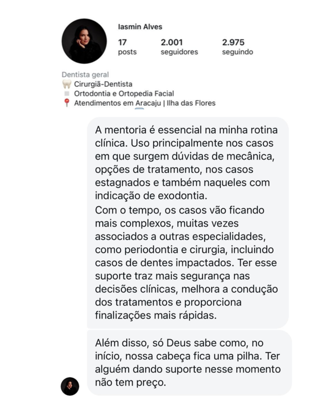 Depoimento de Iasmin Alves sobre a mentoria da Profa. Hyonaya