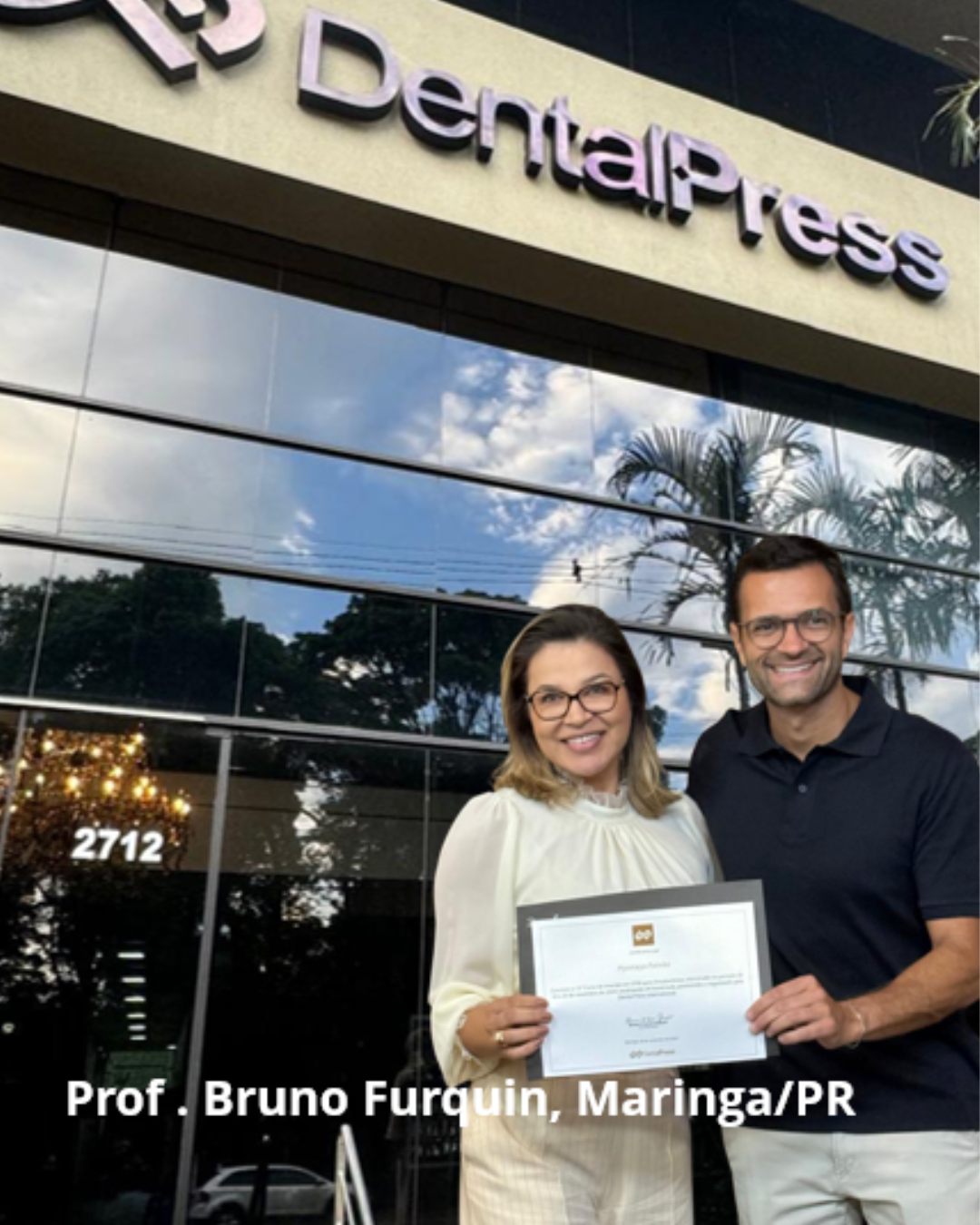 Profa. Hyonaya com Prof. Bruno Furquin, Maringá, PR